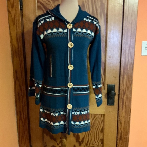 Vintage 70s OOAK. Bell sleeve Shacket - Picture 5 of 11